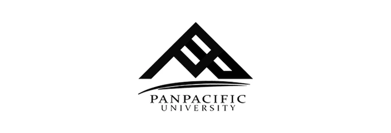 Grayscale Panpacific University logo