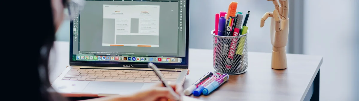 Designer developing a task tracker product